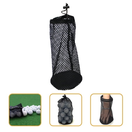 FENGGUIQU Portable Black Mesh Tennis Storage Bag with Non Stick and Wear Resistant Material
