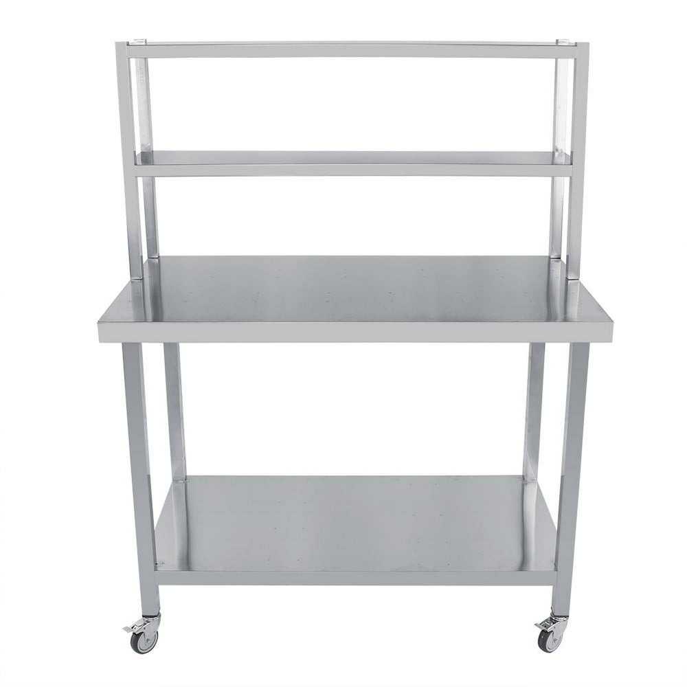 Tebru Commercial Worktables,DuraSteel 1.0 Stainless Steel Kitchen Prep