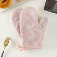 thumbnail image 7 of Kugisaki Oven Mitts and Pot Holders Sets 2pcs, Kitchen Oven Glove with Cotton Lined High Heat Resistant Extra Long Oven Mitts and Potholders for Baking Cooking, 7 of 7