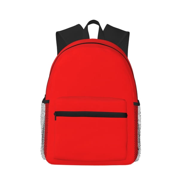 Disketp Red Mochila Ligera Clásica con Múltiples Bolsillos, Mochila Casual para Hombre y Mujer, Ideal para Escuela, Trabajo y Viajes