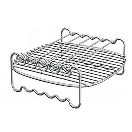 

Stainless Steel Smooth Food Easy Clean Non Stick Air Fryer Rack Set Double Layer