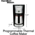 Hamilton Beach Programmable Coffee Maker with 10 Cup Thermal Carafe, 3