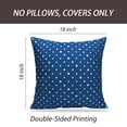 thumbnail image 2 of LALILO Throw Pillow Covers Collection Marine White Polka Dots Blue Cushion Cover 18" x 18", 1980 Pack, 2 of 6