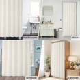 thumbnail image 6 of Solid Color Fabric Shower Curtain Apricot Washable Shower Curtains for Bathroom, Waterproof Bath Curtain with Hooks Home Decor 72x84in, 6 of 8
