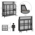 thumbnail image 5 of MAISONPEX Home Bar, 4 Tier Bar Cabinet 51"H, Liquor Cabinet with Footrest for Home Room, Pub, 5 of 6