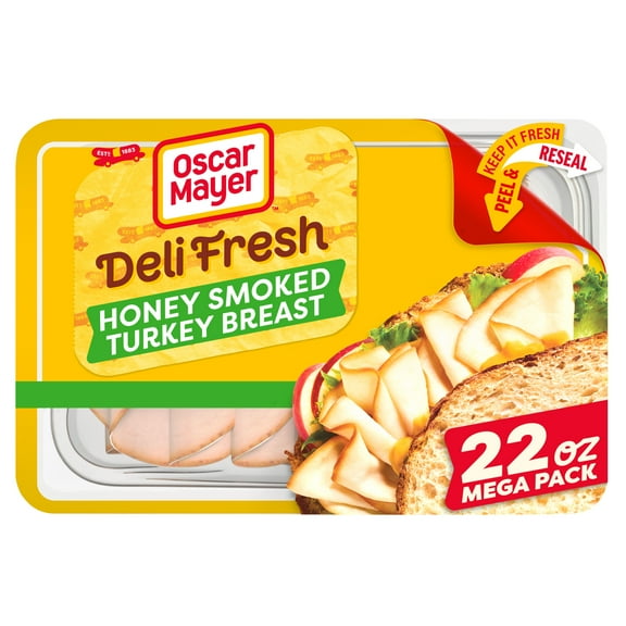 Oscar Mayer Deli Fresh Honey Smoked Turkey Breast, 22 oz Mega Pack