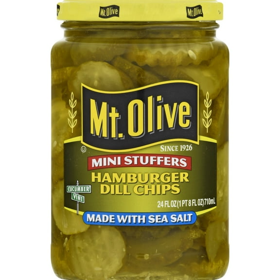 Mt. Olive Mini Stuffers Sea Salt Hamburger Dill Chips