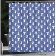 thumbnail image 3 of Ambesonne Halo Shower Curtain, Tender Christmas Winter Art, 69"Wx84"L, Violet Blue and White, 3 of 4