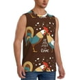 thumbnail image 2 of Daiia Rooster And Chicken Printed Men's Tank Tops,Casual Soft Sleeveless Gym Muscle Shirts Bodybuilding Tee-Large, 2 of 8