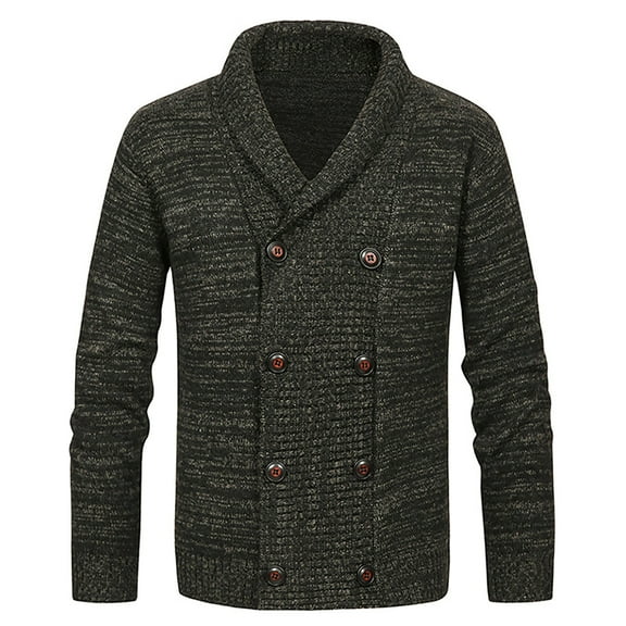 Leesechin Men's Casual Cardigan Sweaters Long Sleeve V-Neck Cardigans Button-up Knitted Sweater