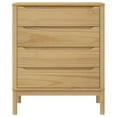 thumbnail image 3 of vidaXL Commode FLORO Brun Ciré en Bois Massif de Pin, 3 of 5