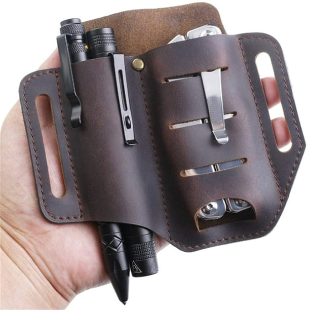 Poche de ceinture à outils en cuir PU Organisateur de rangement