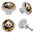 thumbnail image 4 of Panda Fluorescent Drawer Pulls with Screws, Round 4-Pack, Glow-in-the-Dark Knobs - Suitable for Cabinets, Wardrobes, Dressers, 4 of 6
