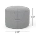 thumbnail image 7 of Harley Outdoor Water Resistant Fabric 2' Ottoman Pouf, Charcoal, 7 of 7