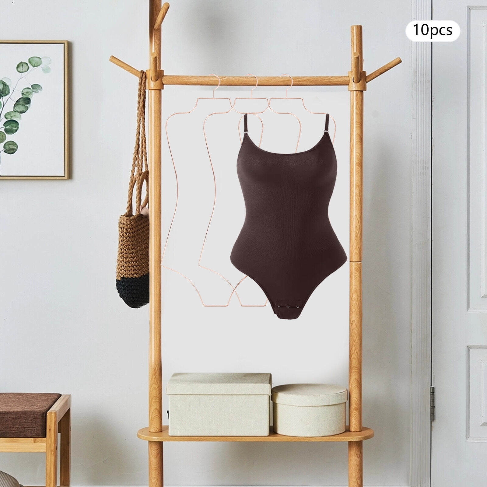 10Pcs Gold Swimsuit Hangers, Iron Body Shape Bikini Display Hanger for Bathing Suit Swimsuits Lingerie Pajamas Underwear for Home Boutique Retail Shop Closet
