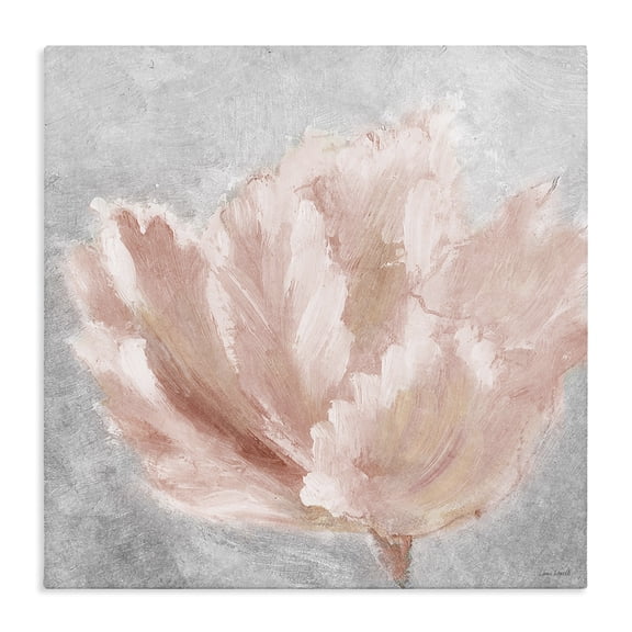 Stupell Industries Cottage Beautiful Large Flower Pink Grey Textured Canvas Art, 17 x 17, by Lanie Loreth