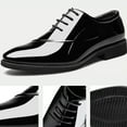 thumbnail image 6 of Tawop Dress Shoes for Men Casual Dress Shoes Business Lace Up Wedding Shoes Oxfords Black Size:7, 6 of 9