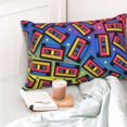 thumbnail image 4 of Saiise Vintage Audio Cassettes Print Rectangle Pillow Covers Two-Sided Design 16"x24", 4 of 6