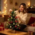 thumbnail image 4 of Sahpxhe 99 Pcs Christmas Ornament Balls Set Shatterproof Plastic for Tree Holiday Wedding Party Decoration, 4 of 8