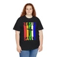 thumbnail image 5 of DJH Apparel | Jesus Saves Christian Unisex Cotton T-shirt, 5 of 7
