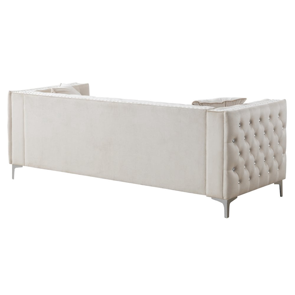 Glory Furniture Paige Sofa in Ivory Color