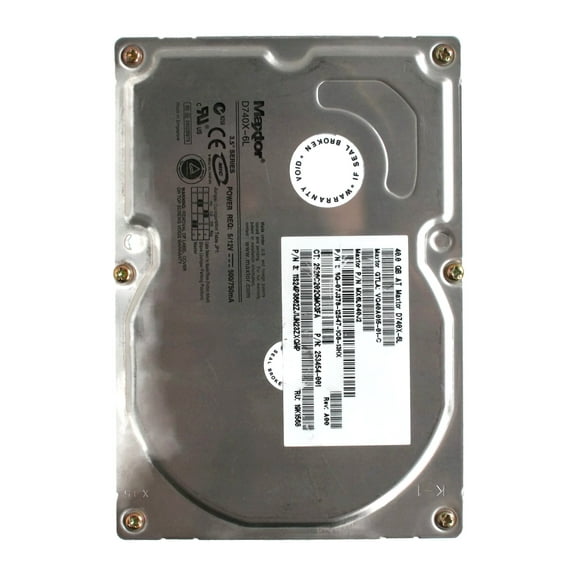 Maxtor 40gb ide, d740x-6l,mx40a040j2,sg-07j378,19k1568,rev a00