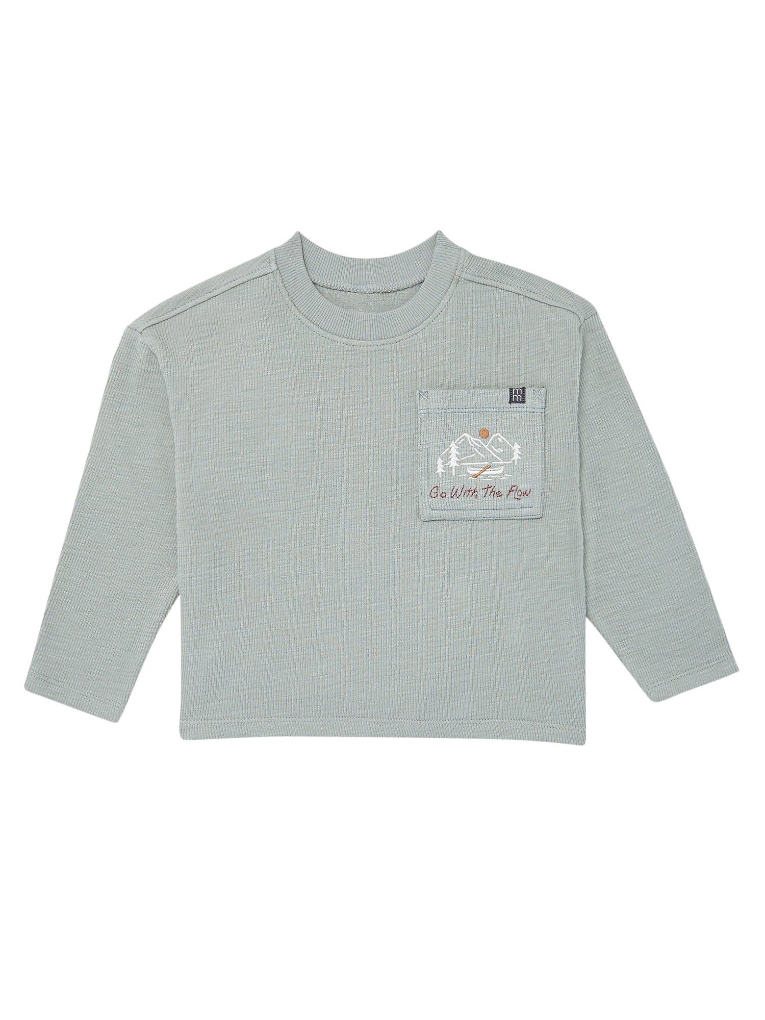 Modern Moments by Gerber Toddler Boy Organic Long Sleeve Tee and Sweatpant Outfit Set, Sizes 12 Months - 5T