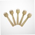 thumbnail image 3 of Minkissy 100pcs Pastry Fork Wooden Khaki Simple Tableware for Ice Cream Yogurt, 3 of 8