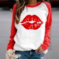 thumbnail image 1 of Amzcrzy Chandail pour Femmes Femmes Imprimé Saint-Valentin Raglan à Manches Longues Chandail Décontracté à Capuchon Chandails de la Saint-Valentin pour Femmes Chandails à Manches Longues pour Femmes Chandail à Enfiler 5TG, 1 of 3