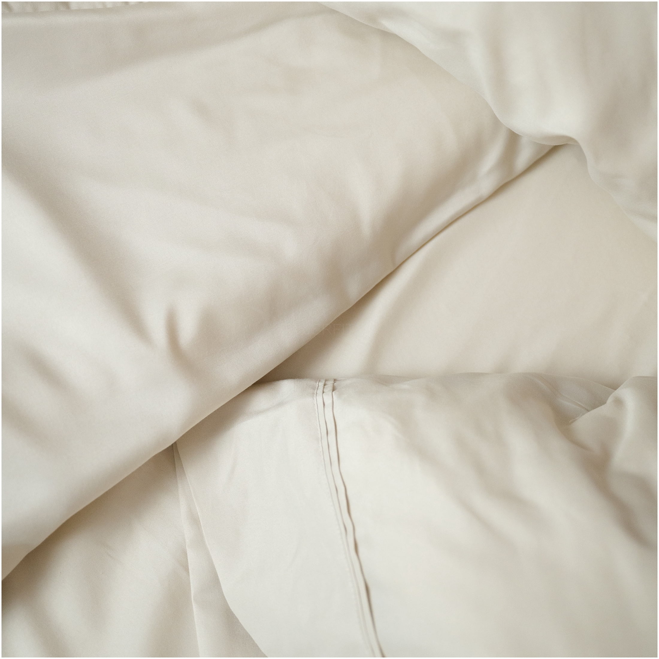 JERFIT Queen Sheet Set 4PC, Cream Hypoallergenic Microfiber Bed Sheets, Cooling Bamboo Charcoal, Deep Pocket 18"