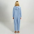 thumbnail image 6 of Girls Plush Fleece Onesies Jumpsuit Cute Warm Fuzzy Sherpa Romper Sleepwear One Piece Zip Up Hooded Playsuit Loungewear, 6 of 6