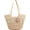 Beige, variant on Straw Tote Bag for Women Summer Vacation Beach Handbags Boho Rattan Woven Shoulder Purse Zipper Closure
