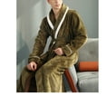 thumbnail image 6 of fheaev Robes For Women Classic Unisex Premium Cotton Warm Thick And Fleece Night Gown Plush Long Terry Clothes Household Sashes Clothes Flannel Warmth Beibei Fleece Bathrobe Long Pajamas, 6 of 7