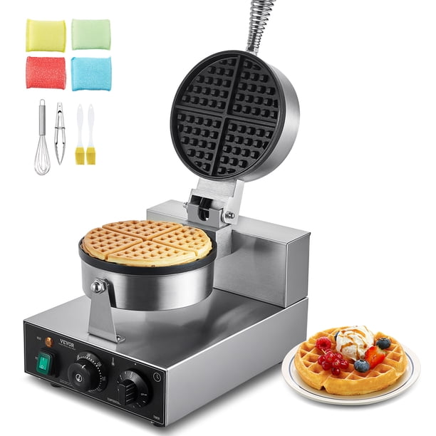 Máquina para hacer gofres VEVOR, redonda, antiadherente, 1230 W