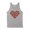 Grey, variant on Strawberry Heart Tank Top Unisex Large White