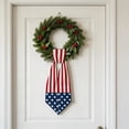 thumbnail image 2 of Deeceymbur Patriotic Wreath Sash Ribbon Independence Day Decorative Bow Front Door Ornament USA Flag Theme, 2 of 4