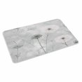 thumbnail image 4 of White Green Dandelion Door Mat Indoor Outdoor, Grey Floral Leaves Non Slip Welcome Mat with Rubber Backing, Absorbent Fabric Front Door Mats Entryway Rug for Home Patio Entrance 24"x36", 4 of 9