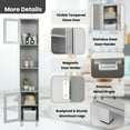 thumbnail image 6 of Costway 71'' Tall Tower Bathroom Storage Cabinet Organizer Display Shelves Bedroom Grey, 6 of 11
