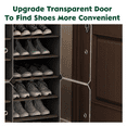 thumbnail image 3 of Ealing Shoe Rack Storage Cabinet with Doors, Portable Shoes Rack Organizer, Expandable Standing Rack, Storage 36-72 Pairs Shoes, Boots, Slippers for Entryway, Bedroom, Bedroom 6-Tier(Black), 3 of 7
