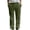 Olive Green, variant on Mens Corduroy Pants Straight Leg Elastic Drawstring Waist Soft Stretch Relaxed Fit Trousers with Pockets