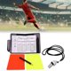 thumbnail image 2 of Soccer Referee Card Set, Redness Yellow Card Set Sport Referee Metal Whistle with Lanyard for School Soccer, Basketball, 2 of 5