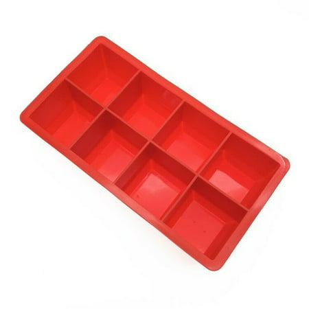 

Ice Cube Mold Square Shape Silicone Ice Tray Fruit Ice Cream Maker Kitchen Bar Drinking Accessories 3 Colors Plastic Tray (8 Lattices)