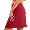 thumbnail image 4 of Fesfesfes Womens Ribbed Cinched Side Mini Skirt Bottoms Fashion Summer Solid Color High Waisted Shorts Casual Shorts Skirt, 4 of 5