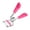 Rose Red, variant on opvise Eyelash Curler Curl Super Wide-angle Curvature Peach Heart Fan Shape Eyelash Lifter with Comb Make Up Supply