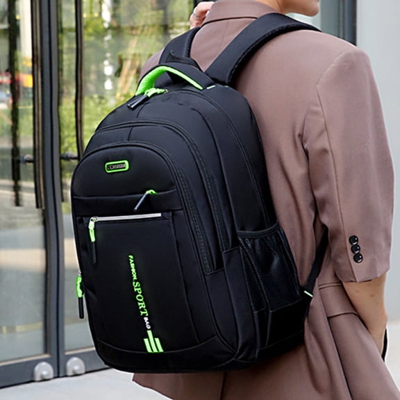 Large Capacity Outdoor Backpack, Travel and Student Laptop Backpack, Durable Nylon Computer Bag, Comfortable Shoulder Straps, Waterproof and Stylish for School, Hiking, Commuting, Daily Use