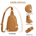 thumbnail image 6 of Kattee Sling Bag for Women, Leather Fanny Packs Crossbody Purse, Small Chest Bag with RFID Blocking, 6 of 7