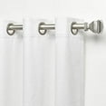 thumbnail image 3 of Nicole Miller New York Sawyer Cotton Blend Grommet Top Light Filtering Curtain Panels, 52"x96", White, Set of 2, 3 of 7