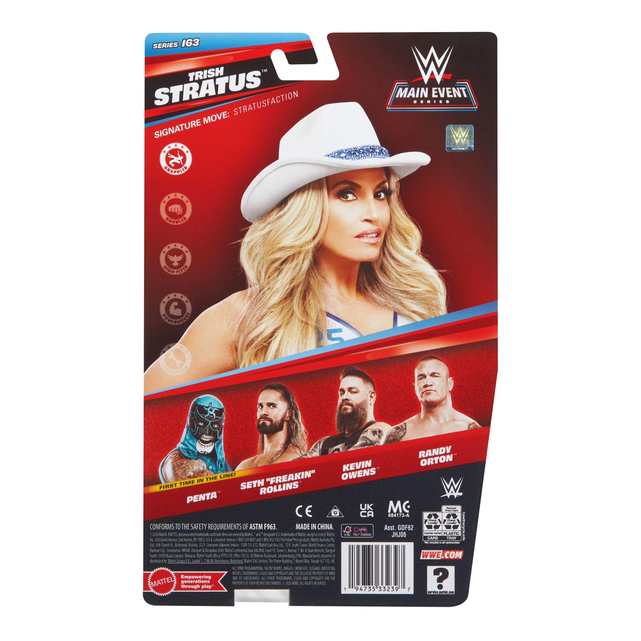 WWE Trish Stratus Action Figure, Main Event Series #163, 6-inch Collectible with Articulation