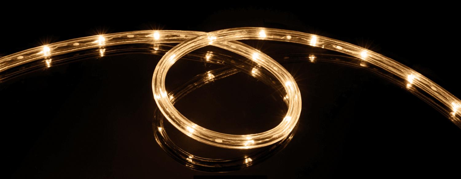 48ft LED Rope Light Soft White, Connectable, Waterproof, Indoor Outdoor