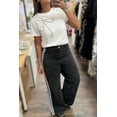 thumbnail image 5 of Versatile Round Neck T-Shirt with Sparkling Rhinestone Decoration - Women’s Casual Wear | [ZhiHiMeRi] | (US 4-6)S, 5 of 5
